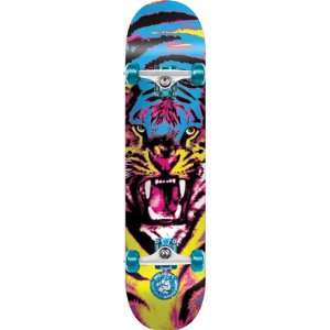 Speed Demons Tiger Complete Skateboard (Blue/Yellow, 7.6 Inch)  
