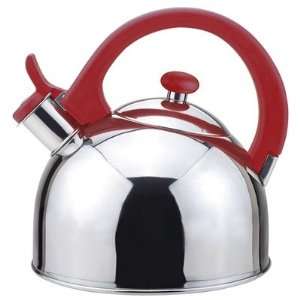   Quart Acacia Stainless Steel Tea Kettle, Red: Kitchen & Dining