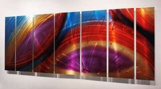 Modern Jewel Toned Abstract Metal Wall Art Decor Painting Scupture 