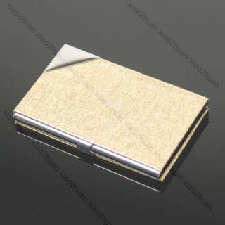 Golden Business Credit Name ID Card Case Holder Box New  
