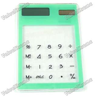 Transparent Solar Power Touch Screen Keypad Calculator  