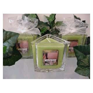  Cucumber Melon Scented Triangle Glass Jar Candle 7 Oz 