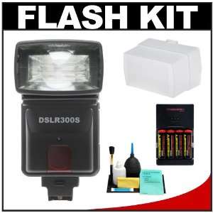  Power Auto Flash with Zoom/Bounce/Swivel Head + Diffuser + Batteries 