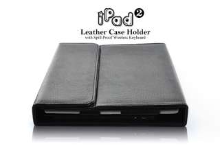 iPad 2 Leather Case with Spill Proof Wireless Keyboard  