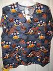   Mouse Vampire Halloween Scrub Top With Pockets Womens Size 3X NWT