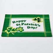 St Patricks Day Placemats 3 Styles UPick Shamrock 4 Leaf Clover Green 