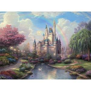 Thomas Kinkade Disney Print A New Day At Cinderellas Castle 25.5x34