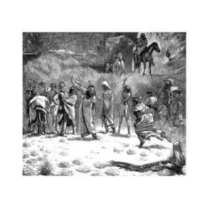 Scene Showing Pawnee Indians Apparently Throwing the Javelin/Spears in 