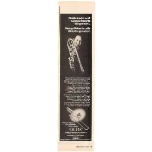  1976 George Roberts Olds Custom Bass Trombone Print Ad 