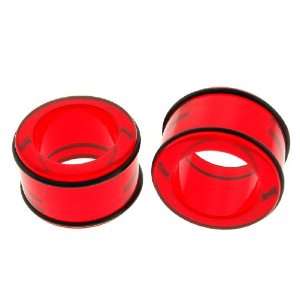 Large Gauge   51mm / 2in   Super Acrylic Flesh Tunnels   Red   Sold as 