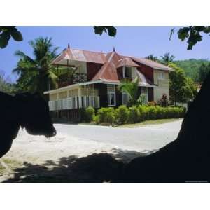 Town, West Coast, Island of La Digue, Seychelles, Indian Ocean, Africa 