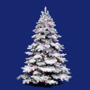  3 ft. PVC Christmas Tree   Flocked White on Green   Alaskan Pine 